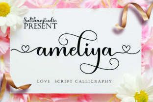 Ameliya: A Romantic Calligraphy Font with Heart