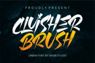 Cluisher Brush: Font-Type Brush with Adjustable Outlines