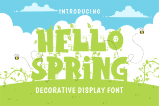 Hello Spring: A Decorative Display Font for Warm, Inviting Visuals