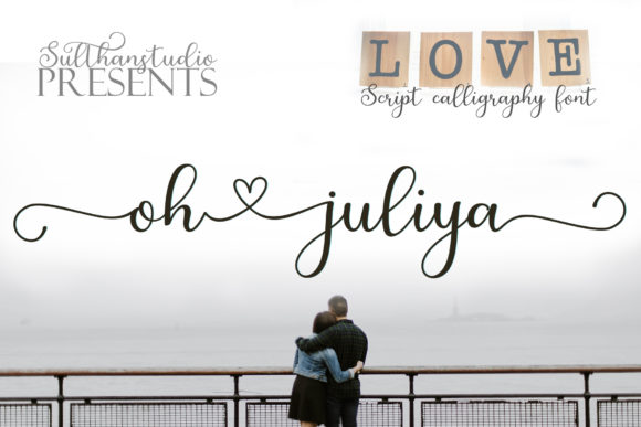 Oh Juliya: A Romantic Calligraphy Font with Connectable Hearts